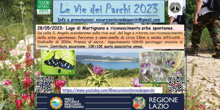 Lago di Martignano e riconoscimento erbe spontanee