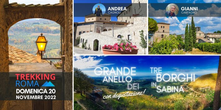 GRANDE ANELLO dei 3 BORGHI IN SABINA con degustazione!