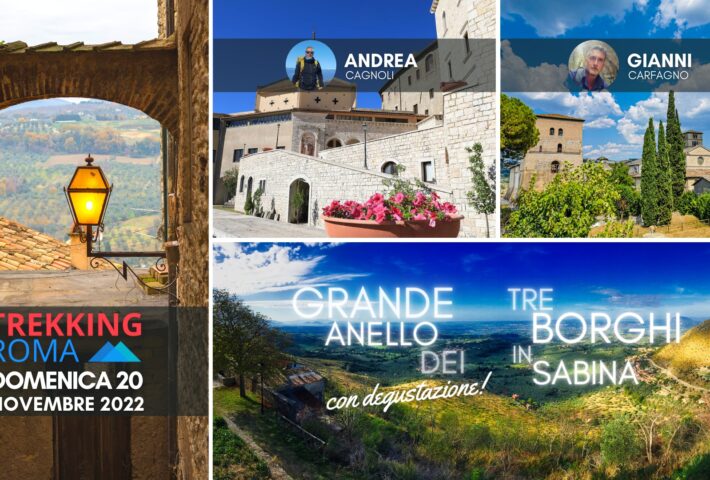 GRANDE ANELLO dei 3 BORGHI IN SABINA con degustazione!
