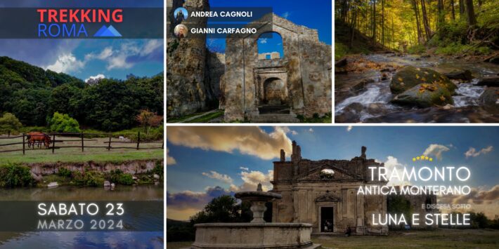 TRAMONTO ANTICA MONTERANO e ritorno con la LUNA
