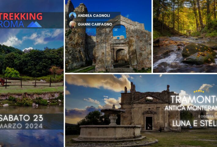 TRAMONTO ANTICA MONTERANO e ritorno con la LUNA