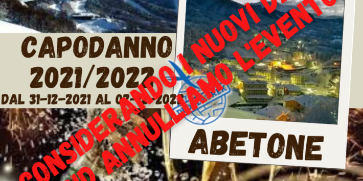 DAL 31-12-2021 AL 02-01-2022 ABETONE CON I BOTTI….