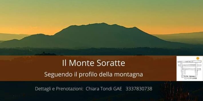 Il Monte Soratte. Seguendo il profilo della montagna.