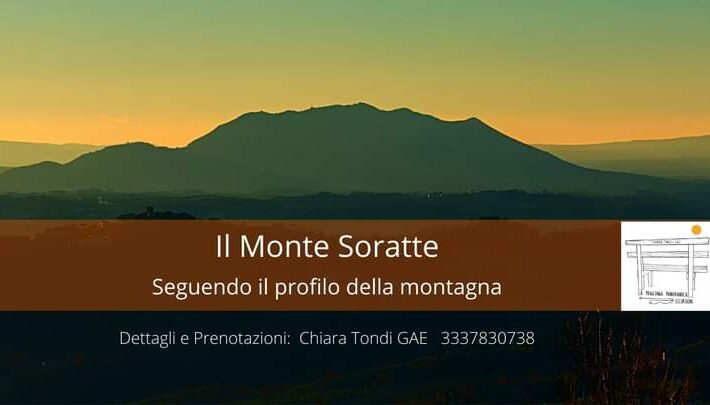 Il Monte Soratte. Seguendo il profilo della montagna.