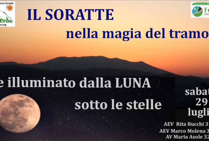 MONTE SORATTE lungo la VIA DEGLI EREMI al tramonto e sotto le stelle