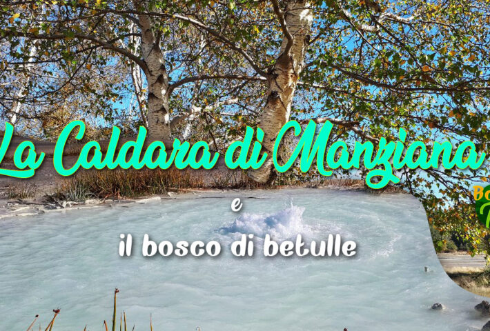 Paesaggio lunare della Caldara e il bosco di betulle