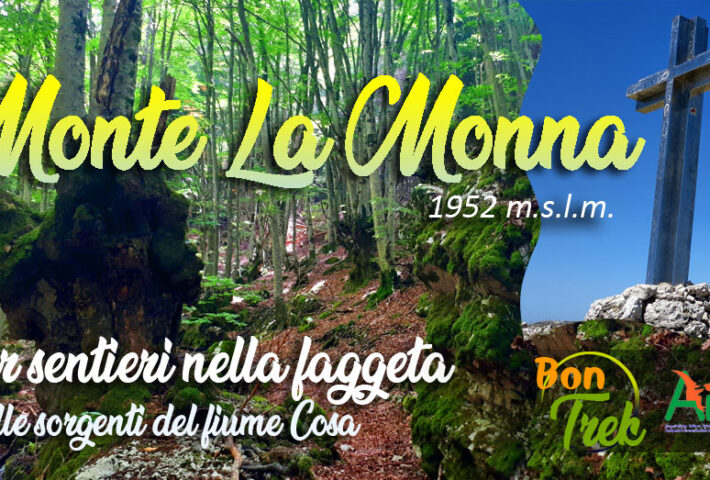 Monte La Monna per sentieri della faggeta e sorgenti del fiume Cosa