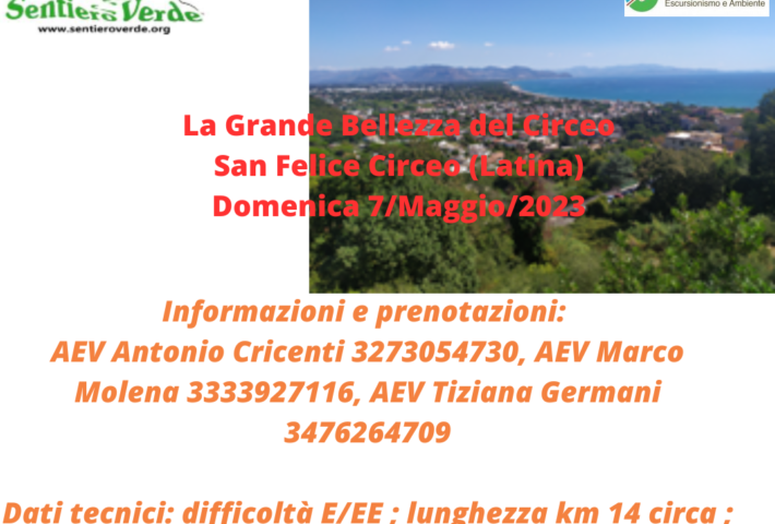 La Grande Bellezza del Circeo San Felice Circeo > Domenica 7 Maggio 2023
