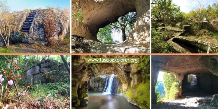 Cascata della mola Castello Orsini Tombe rupestri